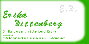 erika wittenberg business card